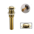 GobekUsa Gold Large Round Bathroom Pop-up Drain for Copper Washbasin Sink