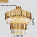 GobekUsa Crystal Ceiling Chandelier: Luxury Round LED Light for Living Room, Artistic Home Decor