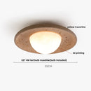 GobekUsa Ellipse Stone LED Ceiling Light Natural Travertine Lamp Plafon