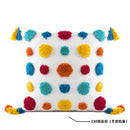 GobekUsa Geometric Hand-Embroidered Tassel Pillowcase