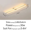 GobekUsa LED Strip Chandelier Modern Creative Ceiling Lamp for Aisle Corridor Balcony Lighting