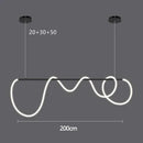 GobekUsa LED Long Hose Chandelier for Dining Room Kitchen Bar Pendant Lamp