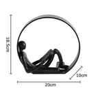 GobekUsa Abstract Black Characters Sculpture Resins Desk Decoration for Aesthetic Room Decor
