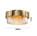 GobekUsa Golden Crystal Ceiling Light for Modern Living Room and Dining Room