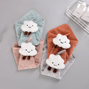 GobekUsa Cloudy Day Hand Towel - Antibacterial Bamboo Charcoal Fiber Kitchen & Bath Soft Towel