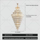 GobekUsa Crystal Chandelier: Penthouse Light Luxury for Villa Livingroom, Rotating Staircase Atmosphere