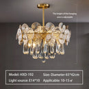 GobekUsa Crystal Chandelier: Modern Glass Pendant Lights for Living Room Dining Bedroom