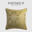 GobekUsa Baroque Floral Geometry Jacquard Cushion Covers - European Classical Decor, 45x45cm