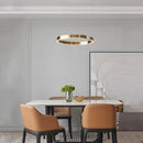 GobekUsa Gold LED Chandelier: Modern Hanging Light for Dining Room & Bedroom