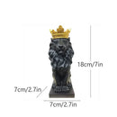 GobekUsa Golden Crown Lion King Statue 17cm Height Nordic Handicraft Home Office Decor