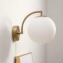 GobekUsa LED Glass Iron Wall Light with Pull Chain Switch for Corridor Living Room Bedroom
