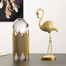 GobekUsa Golden Flamingo Resin Figurines: Luxury Animal Decor for Home & Office