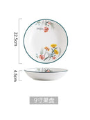 GobekUsa Bone China Rice Noodles Bowl and Dinner Plate Set