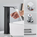 GobekUsa Automatic Sensor Waterfall Basin Faucet - Touchless Bathroom Sink Tap
