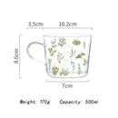 GobekUsa Large-Capacity Glass Cup with Scale, Heat-Resistant, Cute Design - Perfect Gift