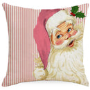 GobekUsa Christmas Pillowcase: Santa Claus Snowman Print for Living Room Sofa Decor