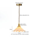 GobekUsa Cream Glass LED Pendant Lamp - Nordic Minimalist Brass Hanging Light