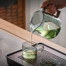 GobekUsa Glass Teapot with Wood Handle for Chinese Tea Ceremony and Kung Fu Tea