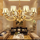GobekUsa Copper Villa Chandelier Retro Staircase Lighting Home Decor