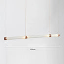 GobekUsa Luna Glass Tube Chandelier for Kitchen Dining Staircase LED Pendant Lamp