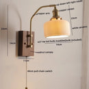 GobekUsa Glass Copper LED Wall Lamp Modern Stair Light Fixtures applique murale