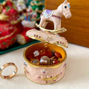 GobekUsa Enameled Metal Jewelry Trinket Box Figurines Hand Painted Storage Case