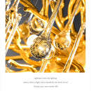 GobekUsa Crystal Dendritic Chandelier: Modern Luxe for Living Room, Dining Room, Bedroom, Hotel Lobby