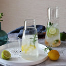 GobekUsa Clear Glass Bedside Water Carafe Set with Drinking Cup