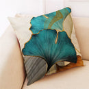 GobekUsa Ginkgo Leaves Linen Cushion Cover for Modern Home Decor & Living Room