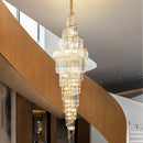 GobekUsa Crystal Hollow Chandelier LED Light for Modern Luxury Living Room Loft