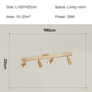 GobekUsa Nordic WoodenTrack LED Ceiling Spotlight for Home Decor