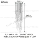 GobekUsa LED Nordic Cylinder Chandelier: Modern Indoor Lighting for Staircase & Decoration