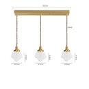 GobekUsa Clear Glass LED Pendant Light: Modern Copper Hanging Lamp for Home Indoor Decor