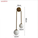 GobekUsa Brass Glass Ball Wall Sconce: LED Bedside Lamp for Bedroom, Hotel, Stair Decoration