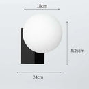 GobekUsa Glass Ball Wall Sconce Light: Metal Base, G9 Bulb