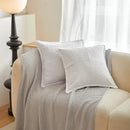 GobekUsa Boho Striped Pillow Covers for Sofa Bed Decor, 45x45 White Polyester Pillowcases