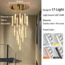GobekUsa Large Crystal Luxury Chandelier for Living Room Dining Hall Stair Suspension