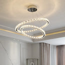 GobekUsa Crystal Chandelier: Modern Net Red Circle Light for Living Room, Bedroom, Restaurant