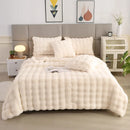 GobekUsa Bubble Rabbit Velvet Blanket: Soft Plush Sofa Cover for All Seasons