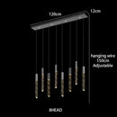 GobekUsa Crystal Chrome LED Chandelier: Luxury Duplex Stair Loft Pendant Light for Living Room