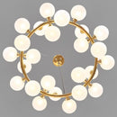 GobekUsa Gold LED Chandelier, Modern Pendant Light for Living Room, Kitchen, Bedroom, Dining Room