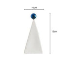 GobekUsa Geometric Triangle Blue Ball Ornament: Abstract Decorative Figurine