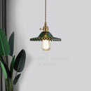 GobekUsa Green Glass LED Pendant Lights - Nordic Minimalist Style for Bedroom, Living Room