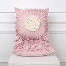 GobekUsa Daisy Sunflower Plush Pillowcase 3D Floral Velvet Cushion Cover Home Decor