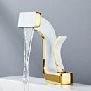 GobekUsa Gold Brass Basin Faucet Cold Hot Water Mixer Sink Tap Deck Mount