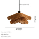 GobekUsa Japanese Hemp Knit Pendant Light E27 LED Lamp - Nordic Wabi Sabi Style