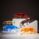 GobekUsa Leopard Cheetah Resin Animal Sculptures for Home Decor
