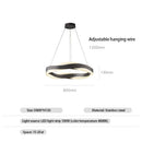 GobekUsa Elegant Black Circle Chandeliers | Luxury Acrylic Pendant Light for Home Living Room
