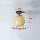 GobekUsa LED Ceiling Lamp Japanese Style Glass Modern Living Room Lighting