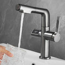 GobekUsa Brass Basin Faucet Set with Digital Display and Pull Out Function